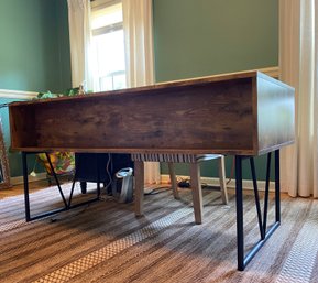 Metal Base Modern Desk With Vinyl Wrapped MDF Top*