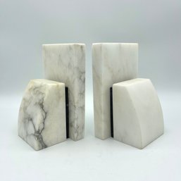 Pair Of Vintage Italian Alabaster Bookends