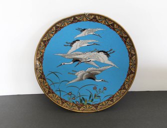 Antique Cloisonne And Enamel Plate, 12