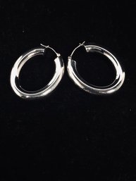 Silver Clip Hoop Earrings Set 572