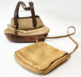 A Woven Fiber And Leather Messenger Bag By Bottega Veneta For Bergdorf Goodman And More!