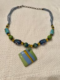 Handmade Glass Bead Necklace