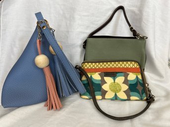 Trio Of Colorful Women's Handbags