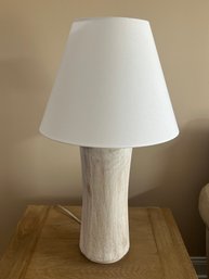 Pair Of Scandinavian Style Table Lamps In A White-washed Driftwood Finish