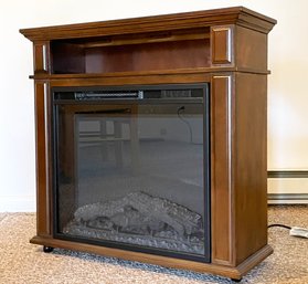 An Electric Fireplace Style Space Heater