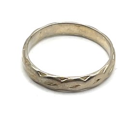 Vintage Sterling Silver Beveled Band, Size 3.5