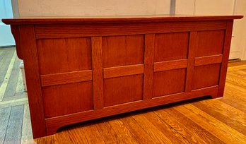 Large Wood Blanket Chest With Cedar Lining