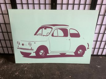 Fiat 500 Classic Print On Canvas