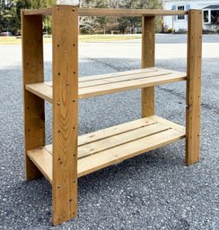 A Rustic Pine Shoe Shelf