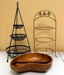 Entertainment Essentials - Tiered Serving Trays And A Scandinavian Modern Salad Bowl