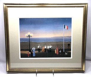 Fabienne Delacroix Framed, Matted, & Signed Seaside Print