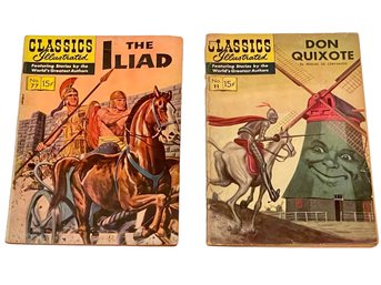 Two Vintage Classics Illustrated: The Iliad And Don Quixote