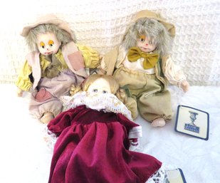 3 Classic Treasures Porcelain Dolls