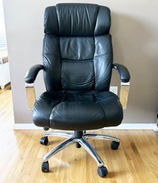 An Executive Office Chair In Chrome And Vegan Leather (1 Of 2)