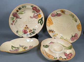 Vintage Los Angeles Potteries Serving Ware Set