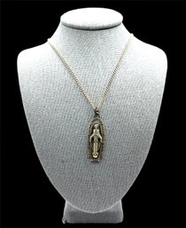 Vintage Sterling Silver Hayward Designed Religious Pendant Necklace