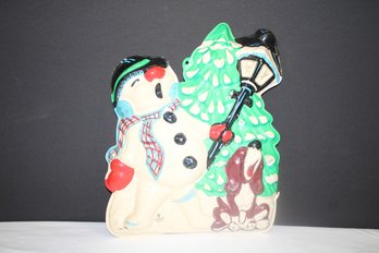 MCM Vintage Singing Snowman & His Dog From Art Form