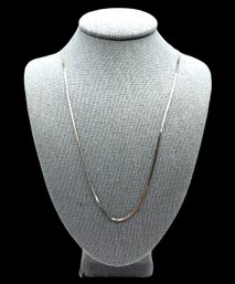 Long Italian Sterling Silver Chain Necklace