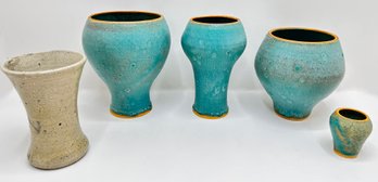 5 Anna Rabinowicz Founder Of ANNA New York Hand Made Ceramic Vases, Signed