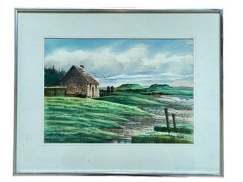 'Scenes In Scotland' Original Watercolor Painting By CT. Artist William Molno (1923-1997)
