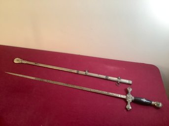 Vintage Ornate Knights Sword #1