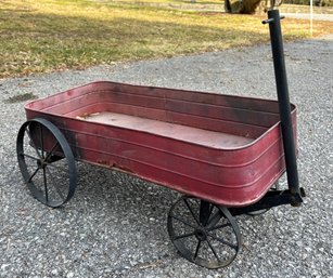 A Vintage Metal Wagon