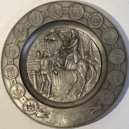 Bicentennial Commemorative Pewter Plate