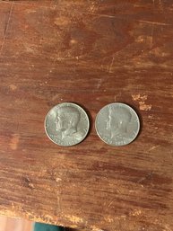 Pair Bicentennial Half Dollars