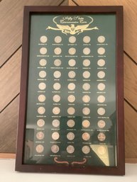 Framed 50 States Commemorative Coins