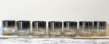 Seven Mid Century Mercury Glass Tumblers- The Queens Lusterware?