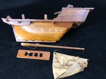 Wood Carved Ship Model