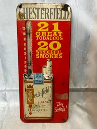 1950s Antique Tin Chesterfield Thermometer