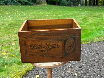 Vintage Better Butter Wooden Crate