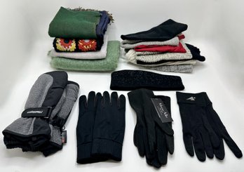 Over 15 Women's Scarves, Gloves & Hats, Some New With Tags, Some Cashmere & Wool