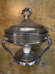 Elegant Vintage Leonard Silver Plate Chafing Dish