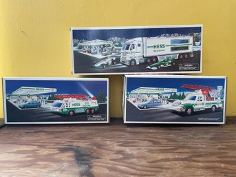Three Hess Truck In The Boxes.