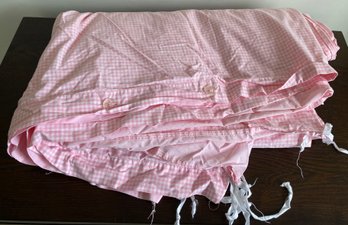 Pottery Barn Twin Size Pink Gingham Duvet Cover