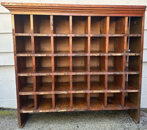 Vintage Wood Shelf/cubby From The 1930/40s That Held Car Parts