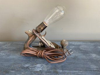 Antique Stanley Handyman Plane Converted To A Unique Table Lamp