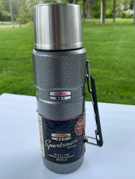 Vtg Hot/cold Thermos Sportsman Series 40oz. Food Beverage Wide Mouth With Label