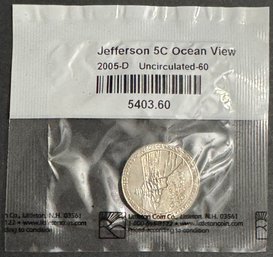 2005-D Uncirculated Jefferson Ocean View Nickel In Littleton Package