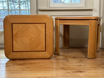 Vintage 1980s End Tables In Oak