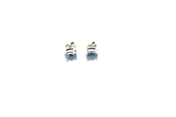 Nice Large Blue Topaz Stud Earrings