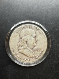 1951-S Benjamin Franklin Silver Half Dollar