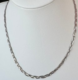 STERLING SILVER BRAIDED NECKLACE