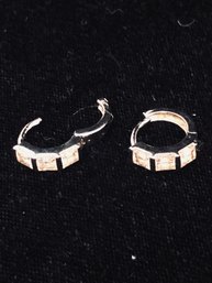 Gem Clip Hoop Earrings 581