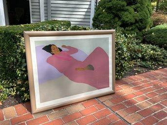 Vintage Pegge Hopper 'The Fan' Pencil Signed & Numbered Lithograph