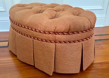 Tufted Round Ottoman By The Charles Stewart Co.