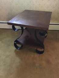 Lane Mid Century End Table With Iron Legs #2