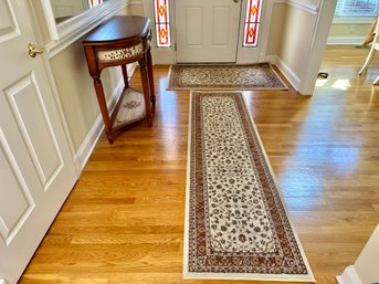 Pretty Ivory Floral Runner Rug
